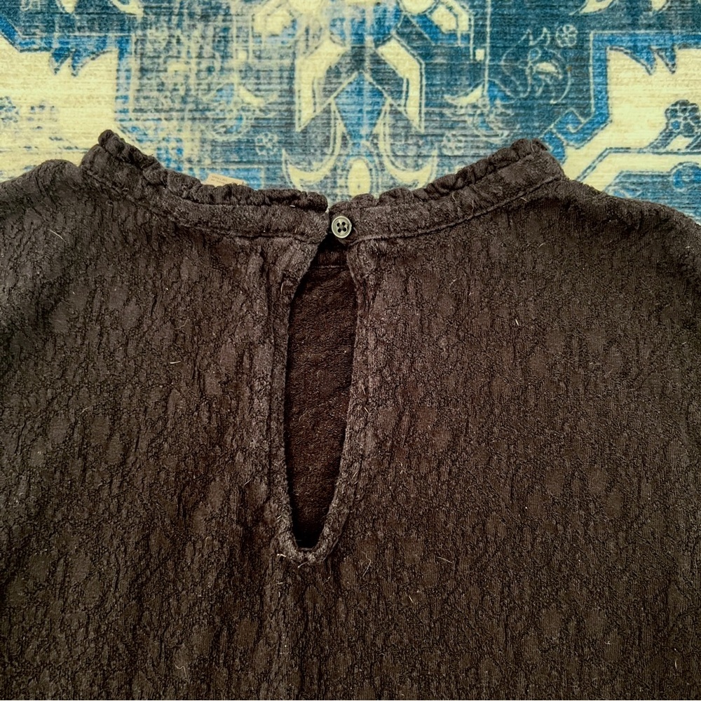 Loft Lace Ruffle Neck Top - XS - Picture 5 of 7